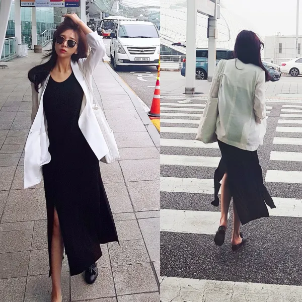 나날샵 트임 롱원피스 빅사이즈원피스 여성의류 임부복 공항패션 비치 여름원피스 블랙원피스 커버업