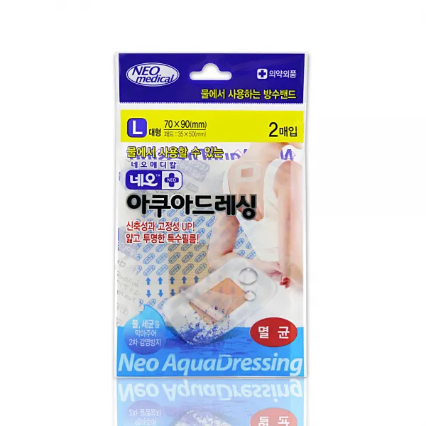 네오메디컬 네오아쿠아드레싱 찰과상 방수밴드 반창고 대형 L 1개