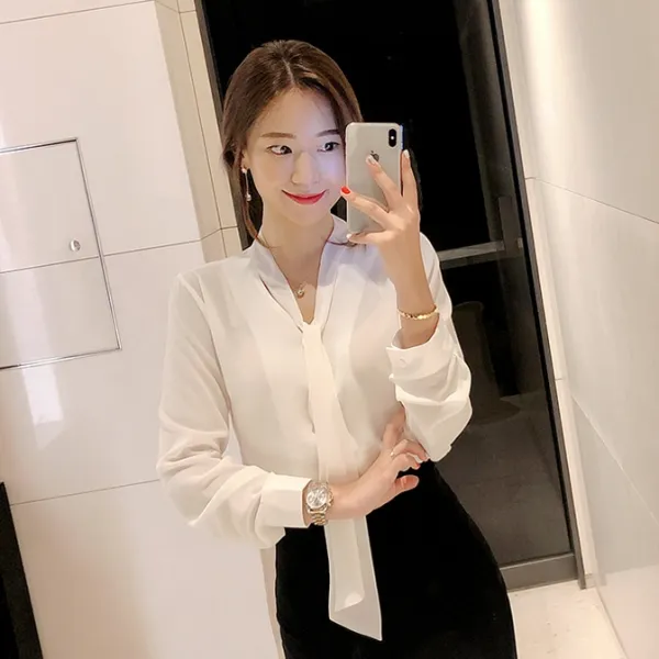워너비제이 김비서 쉬폰타이블라우스