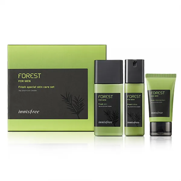 이니스프리 포레스트 포맨 프레시2종세트 스킨180ml+로션120ml+폼클렌징50ml 1set 스킨+로션+폼클렌져