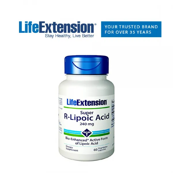  해외 Life Extension 라이프익스텐션 슈퍼 R 알파리포산 알리포산 240mg 60정 1개