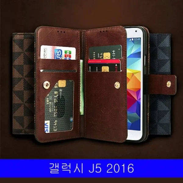 Diarycase휴대폰케이스 가죽케이스 핸드폰악세사리 카드수납 스마트폰갤럭시 J5 2016 루이스 멀티 다이어리 J510 케이스W0CCF09, 브라운, 본상품선택