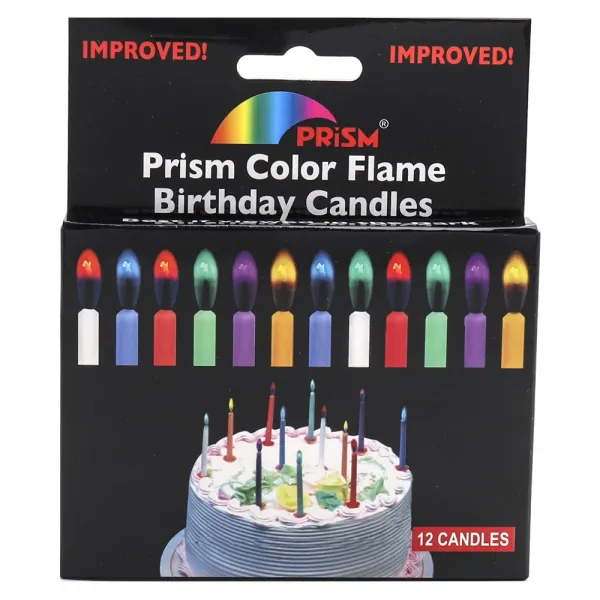 프리즘캔들 컬러 플레임 생일초, 12개입, 해당없음