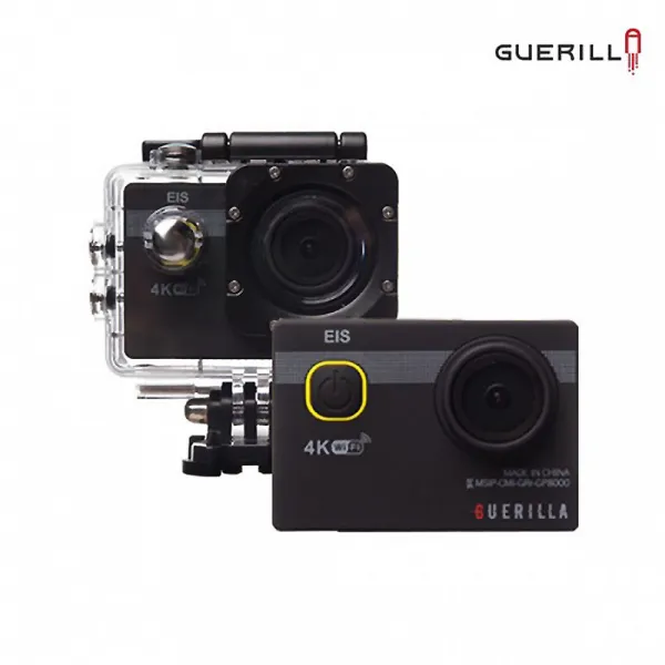 2019년 신형 게릴라 액션캠 PRO8500 4K WIFI 떨림방지, PRO-8500 블랙