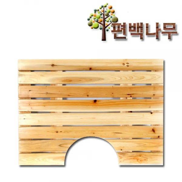 (2개묶음)원목 편백 발판 소사이즈 변기용 발판 발매트 욕실매트 미끄럼방지 변기매트, 단일상품
