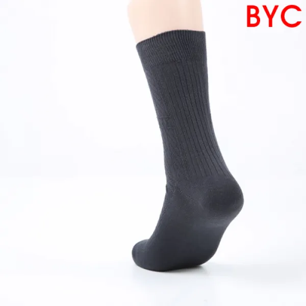 BYC양말 신사양말 장목세트 고급면 긴목 남자남성 패션정장 검정 BA01