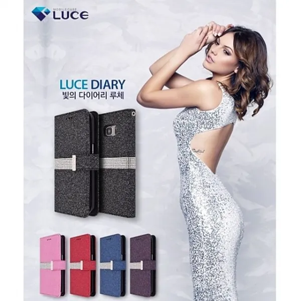Diarycase휴대폰케이스 가죽케이스 핸드폰악세사리 카드수납 스마트폰갤럭시 노트엣지 Luce큐빅 핸드폰케이스 휴대폰 Sm N915w069fe0