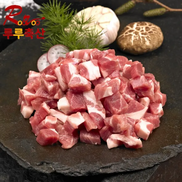[루루축산] 왕목살 찌개용 500g+500g (미국산) 총 1kg, 1set