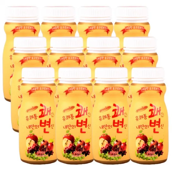 쾌변 유쾌통쾌 내안의 변신 장청소 식이섬유 12병 장음료, 12개+마술패치, 100ml