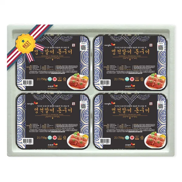 [오늘고기] 멍석말이 돈구이 (750g x 4) 선물세트, 1세트