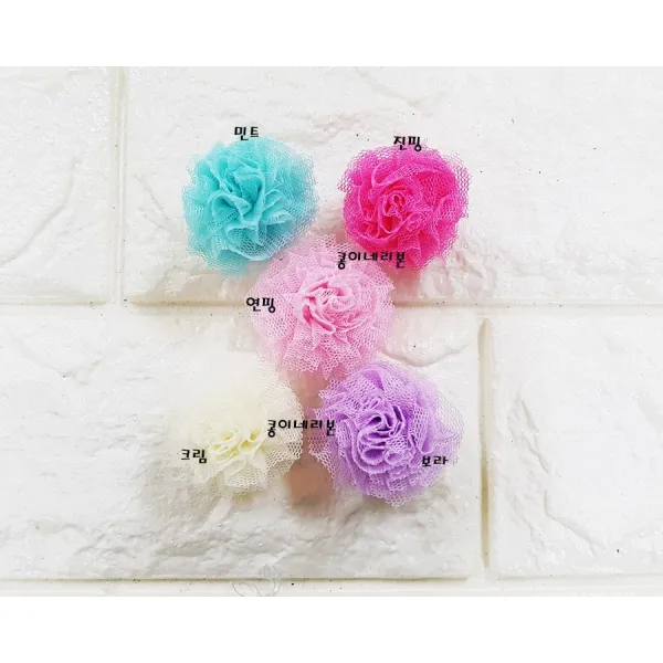 미니 망사볼/망사머리핀/유아머리핀/헤어악세사리