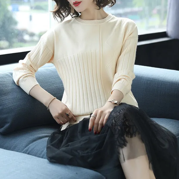 새로운 한국 여성 풀오버 짧은 단락 야생