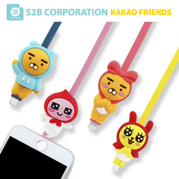 아이컬러즈 카카오프렌즈 3D 케이블 C타입, 리본라이언, C타입케이블