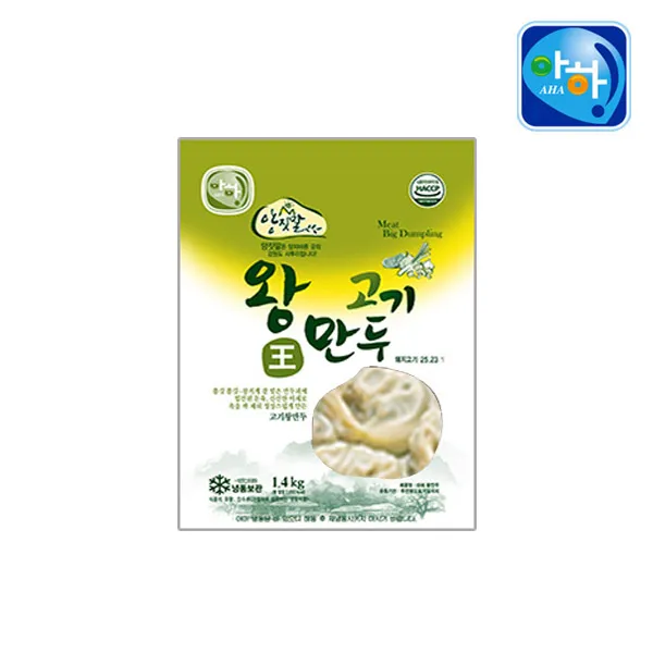 [햇살누리] (주)아하식품 양짓말 고기 왕만두 1.4kg, 1개