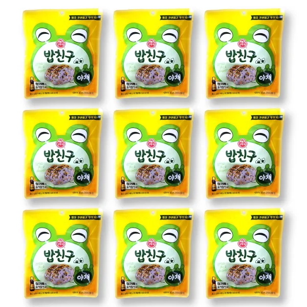 오뚜기 밥친구 야채 9개(36.3g*9개)주먹밥이랑후리가케즉석간편요리식품, 36.3g, 9개