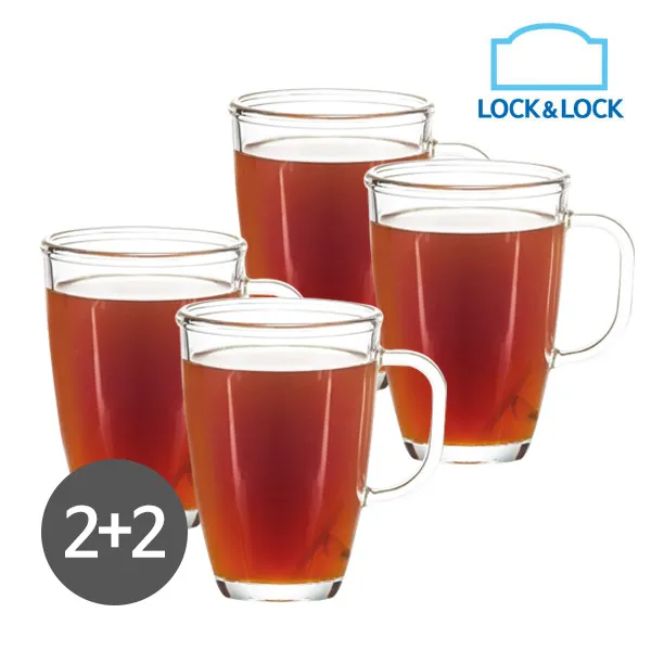 락앤락 오븐글라스 머그컵세트 총4개 480ml 4개