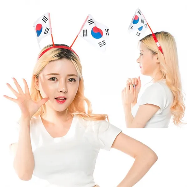 (5개묶음)태극기 머리띠(소) 응원소품 삼일절 DHS-08993 삼일절 광복절 축구응원 응원용품 응원도구, 단일상품