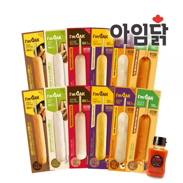 아임닭 닭가슴살 꼬치형 소시지 스페셜패키지, 13개