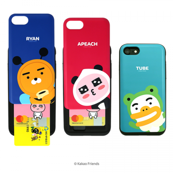 카카오프렌즈 코스튬 카드슬라이드케이스 휴대폰 케이스