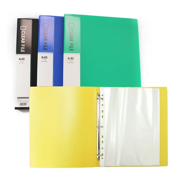 도리미 A4 O링 클리어화일 20P 클리어파일, $HWM_노랑
