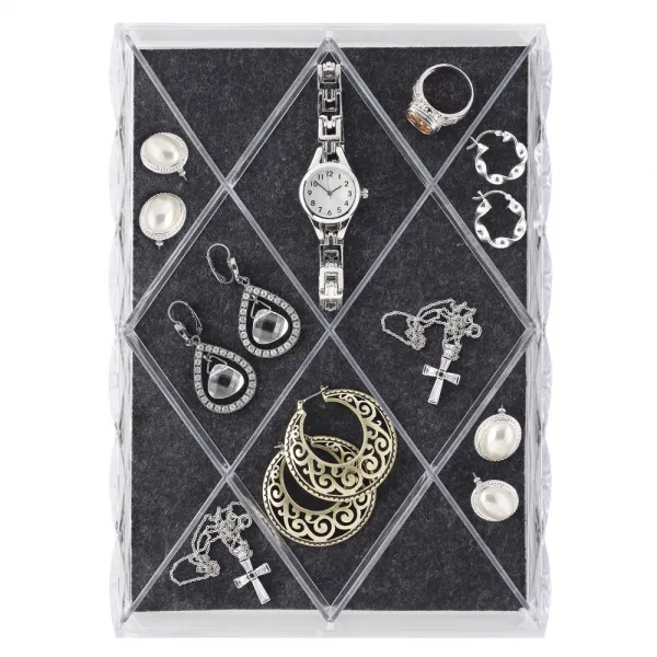 위드모르 다이아몬드 주얼리 트레이 보석함 12 섹션, Clear