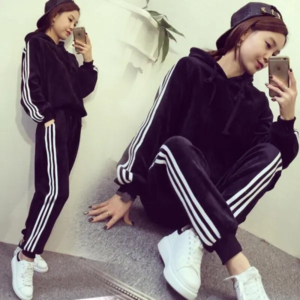  옴니아 여성 트레이닝복세트 츄리닝 운동복 헬스복 빅사이즈 가을용 상하의세트t13