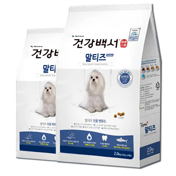 건강백서 말티즈 전용사료 4kg 1개