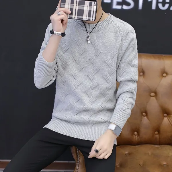  옴니아 남성 니트티셔츠 스웨터 긴팔티셔츠 니트스웨터 가을 겨울 빅사이즈n09