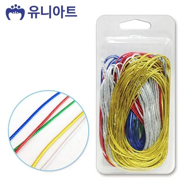 (5개묶음)유니아트 (줄) 3000 금줄 은줄 GTB-16913 유아미술 만들기 미술놀이 공예 공작