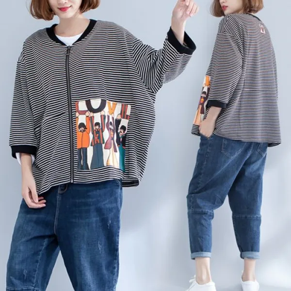 큰언니 빅사잊 초가을 단가락 집업 가디건 Bs02478#