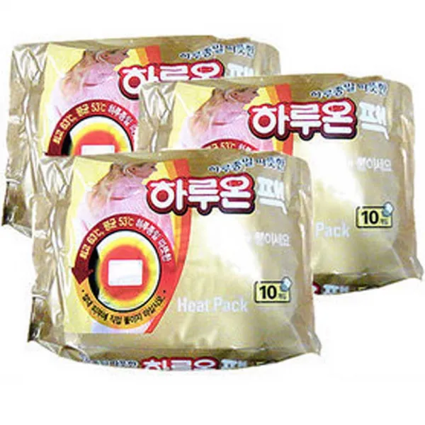 국내생산 하루종일 따뜻한 하루온 핫팩 3통 30팩 