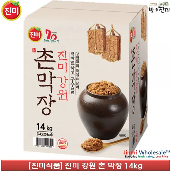 진미식품 진미 강원촌 막장 14kg 대용량 말통 식자재 업소 전통 재래된장 집된장, 1개