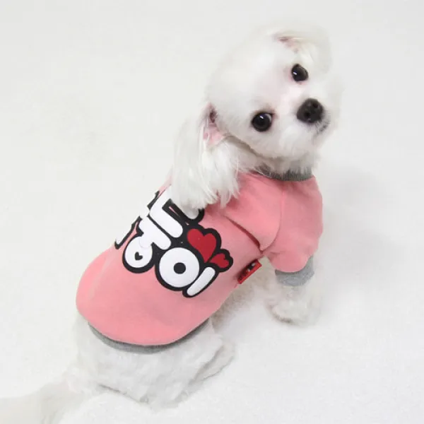 도기코디 막둥이 강아지옷 티셔츠, 핑크