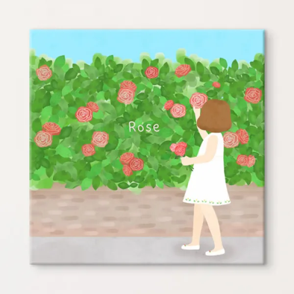 1358K 꽃구경_러블리_노프레임 E-장미 노프레임액자, E