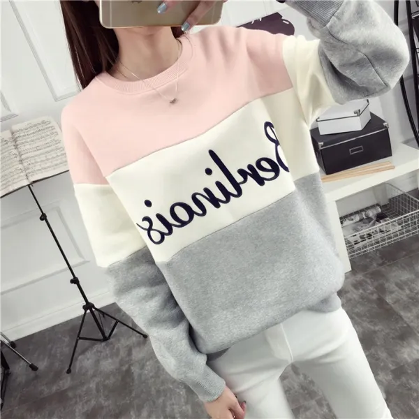 디에프 기모 트레빌 배색 맨투맨 가을 티셔츠 가을신상 20대여성 30대여성