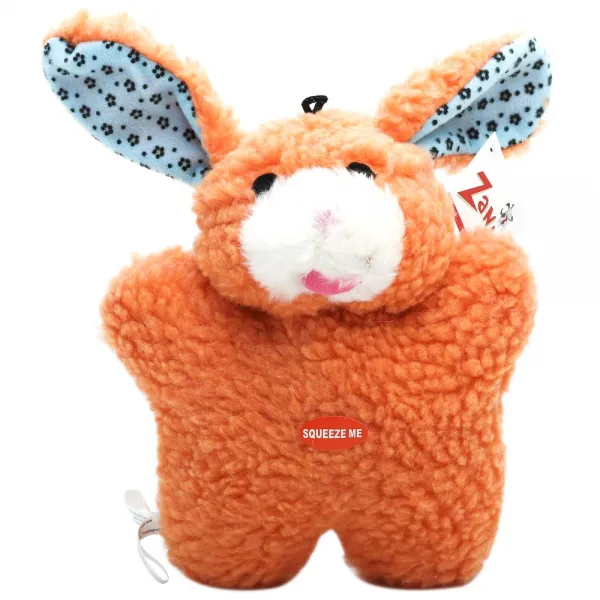 재니스 베르베르 버니 애견 봉제장난감, Orange, 1개