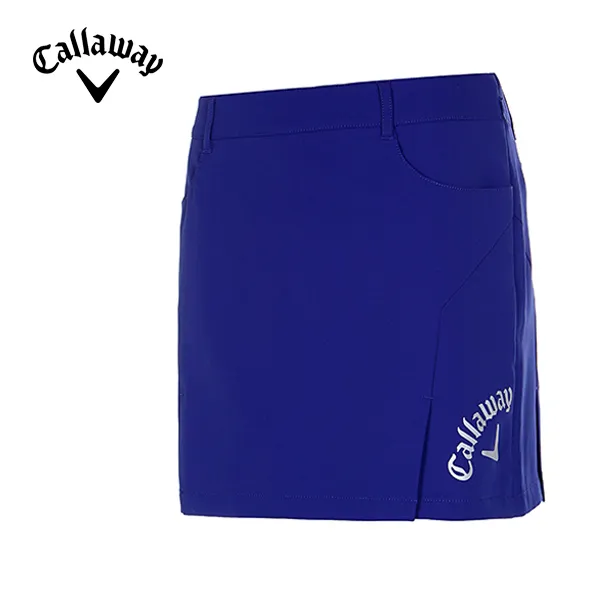 [캘러웨이]여성 슬릿 포인트 솔리드 큐롯 스커트 CWPCE7591-907, ROYALBLUE