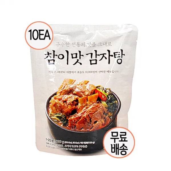 참이맛 감자탕800gx10ea 무료배송 우거지뼈해장국, 10Ea