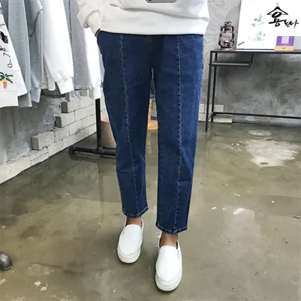 용된다 빈티지 봄 유니크 데일리 밴딩 청바지 모던앤빈티지 616