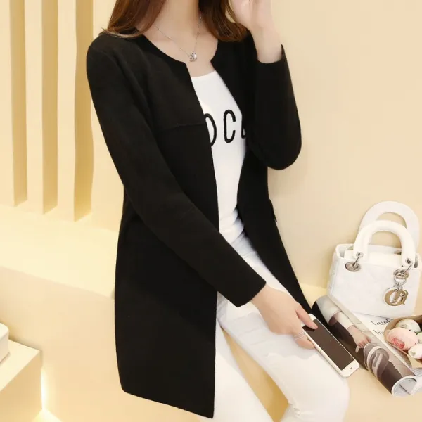  스텔라 여성 가디건 롱 가디건 가을가디건 루즈핏 캐주얼 니트가디건 빅사이즈g11