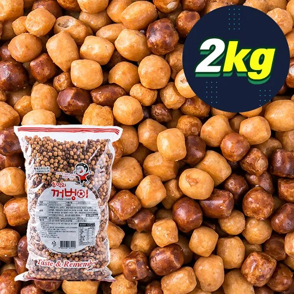 에코푸드 추억의꺼벙이 1.8kg 대용량 업소용 쫀디기 옛날과자 추억의불량식품 꾀돌이 불량과자, 1개, 2kg