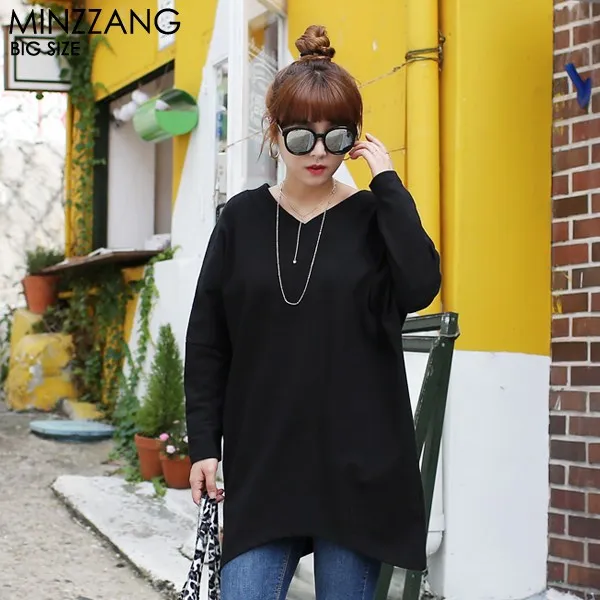 민짱나라 F043. 나란히 브이넥 롱티셔츠