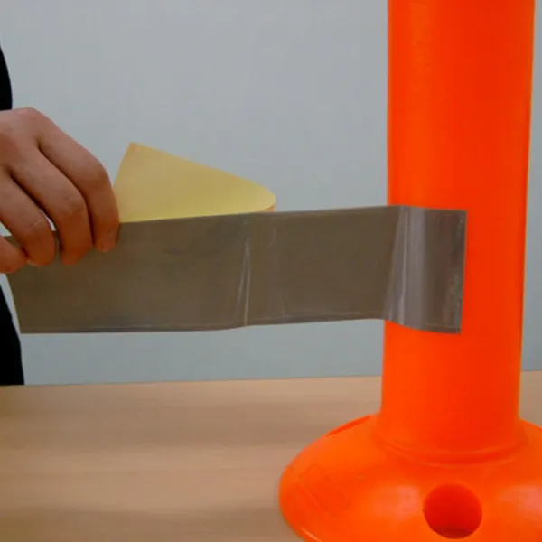  10장묶음 시선유도봉용 고휘도반사지 탄력봉 반사띠 차선봉/안전봉/규제봉/차선규제봉/주차봉/재귀반사테이프