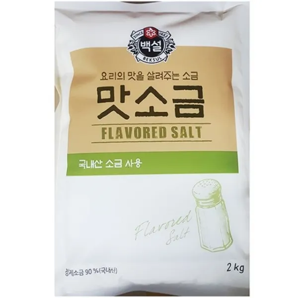 Ayidrad 7322가공소금2kg정제맛6포백설 단일상품