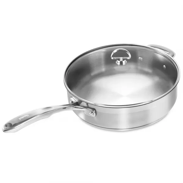 찬탈 소테 스킬렛 일반편수냄비 앤 유리 뚜껑 Silver 4.7l