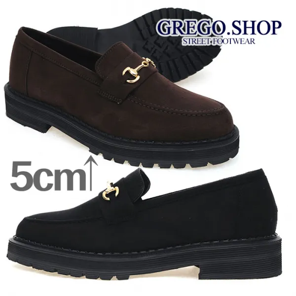 그래고 스웨이드 로퍼 5cm 키높이신발 남자로퍼