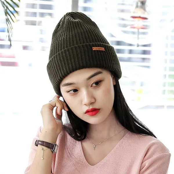 웨스트무브 비니 골지 남자 여자 가을 겨울 공용 니트 털모자 브라벨 6컬러 