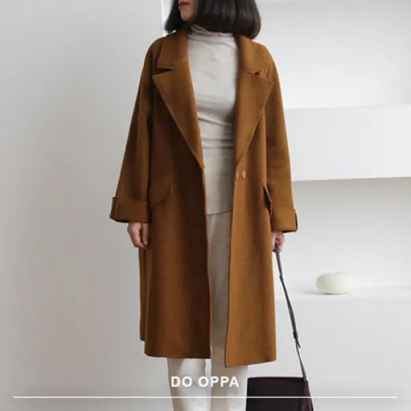 도오빠 여성 여자 가을 겨울 코트 모직 자켓 2018 고급 캐주얼 스타일 아우터