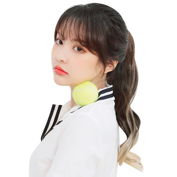 (주)리네아스토리아 매직 포니테일 걸리쉬 웨이브 그라데이션 묶음머리 가발, 다크브라운*핑크, 1개
