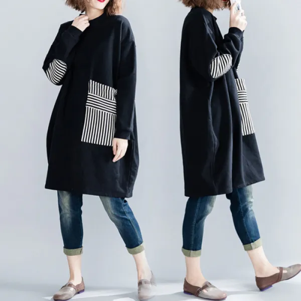 큰언니 빅사이즈 긴소매 가을겨울 롱티 박스티 BS02542#